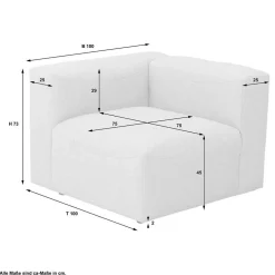 Online Sofa Element Pescara Modulsofas