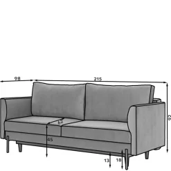 Online Sofa Matrix 3 Sitzer Sofa|Schlafsofas