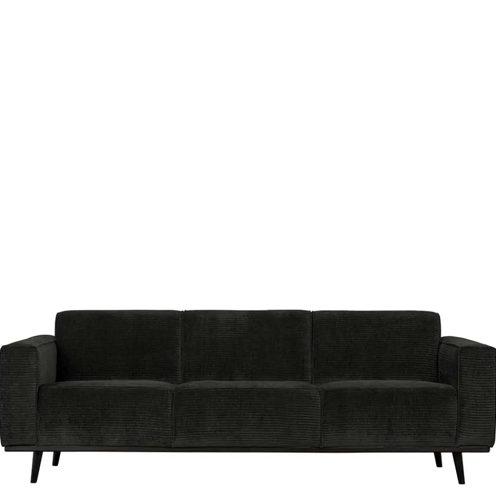 Discount Sofa mit Cordbezug Piasa Wohnzimmercouch|3 Sitzer Sofa