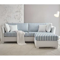 Best Sofa mit Hocker Nalyva Wohnzimmercouch|3 Sitzer Sofa