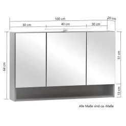 Sale Spiegelschrank Landhaus Vressa Badezimmerschränke|Spiegelschränke