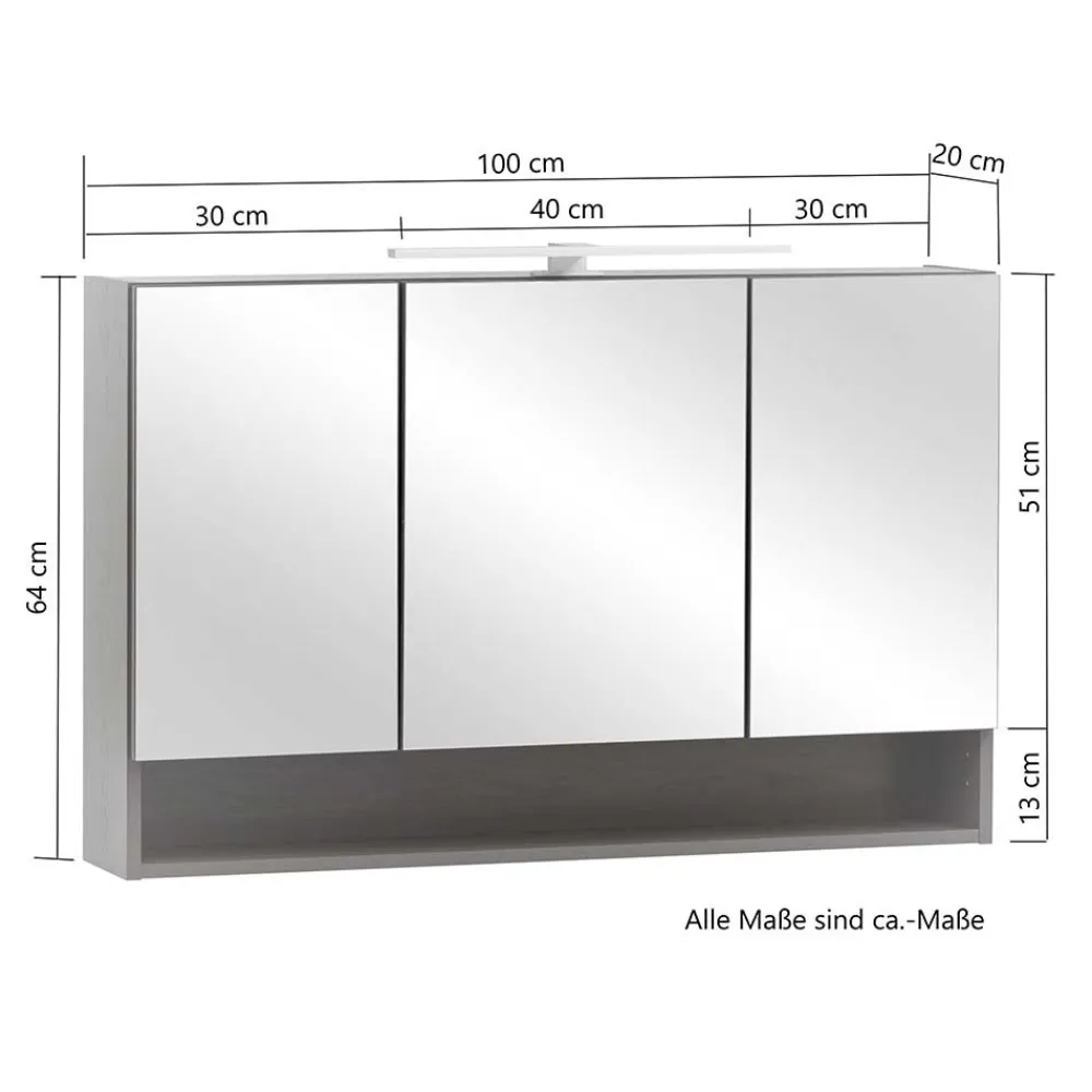 Sale Spiegelschrank Landhaus Vressa Badezimmerschränke|Spiegelschränke