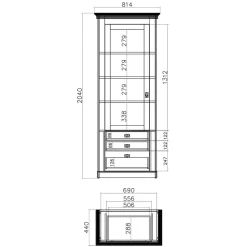 New Standvitrine Craiova Vitrinenschrank|Wohnzimmervitrinen
