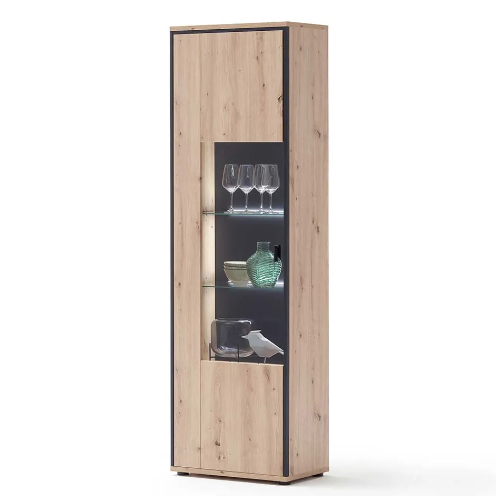 Standvitrine Geronda Vitrinenschrank|Wohnzimmervitrinen