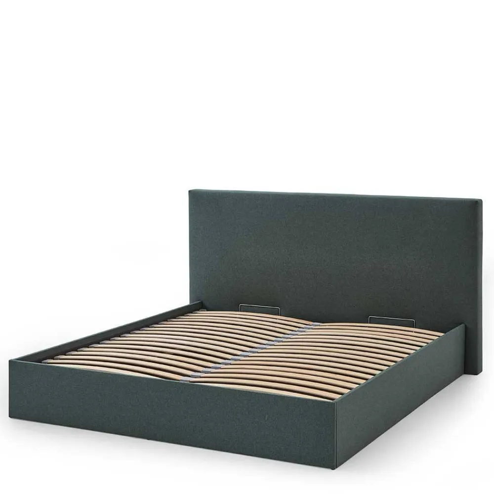 Best Stauraumbett Dunkelgrün 140x200 cm Florynn Funktionsbetten|Schubkastenbetten