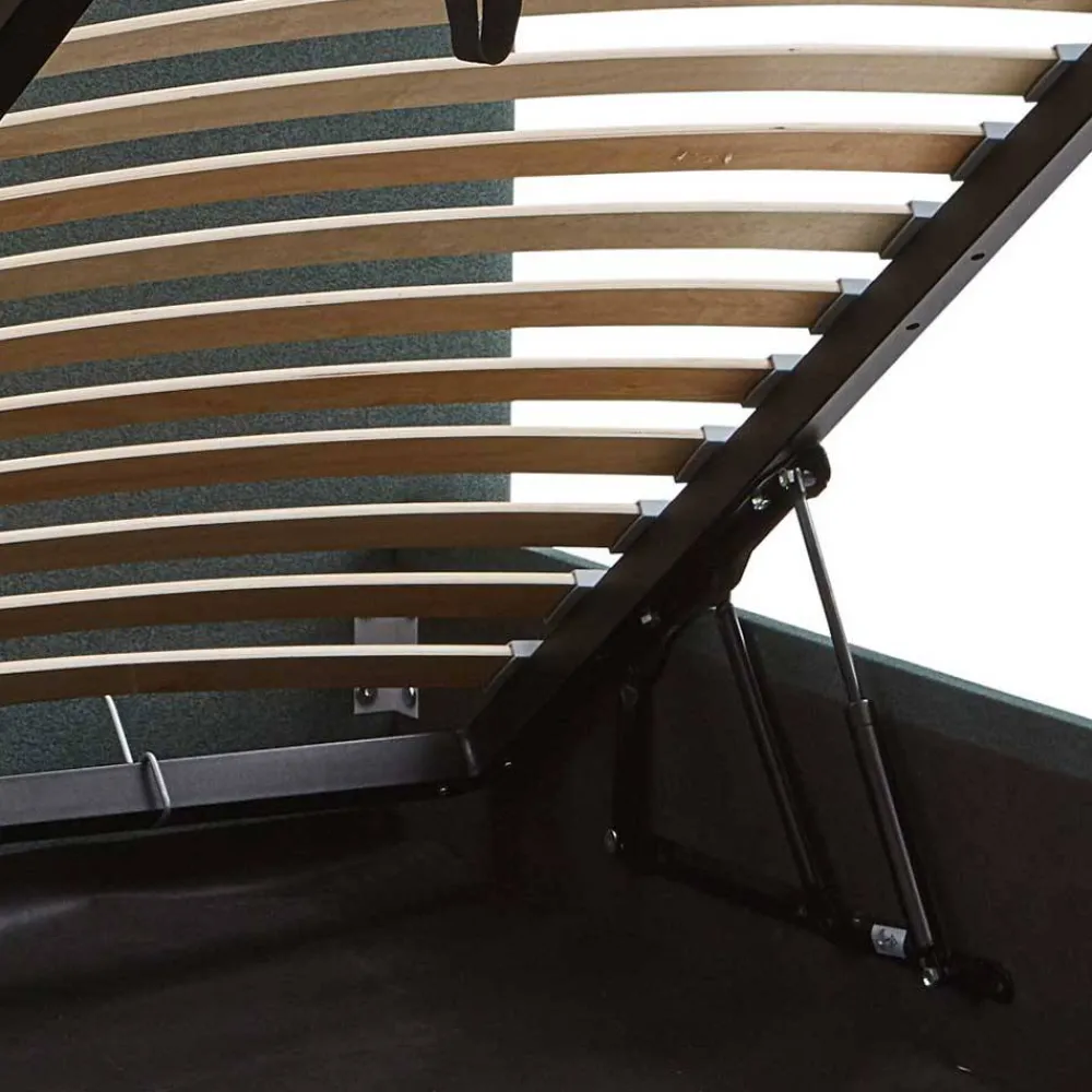 Best Stauraumbett Dunkelgrün 140x200 cm Florynn Funktionsbetten|Schubkastenbetten