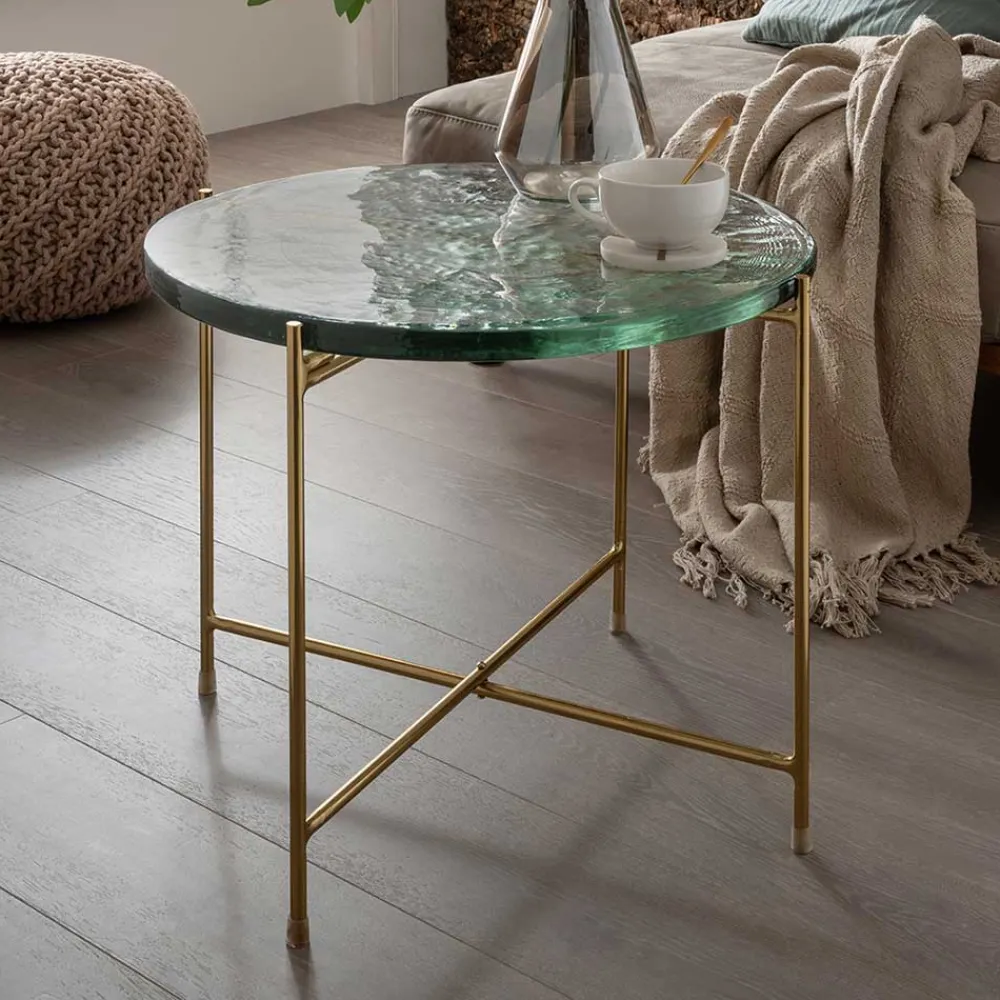 Sale Strukturglas Beistelltisch Vigginella Glastische