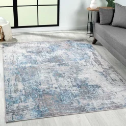 Teppich Creme Blau Pyarco Teppiche