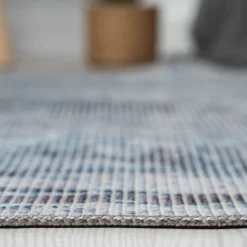 Teppich Creme Blau Pyarco Teppiche