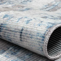 Teppich Creme Blau Pyarco Teppiche