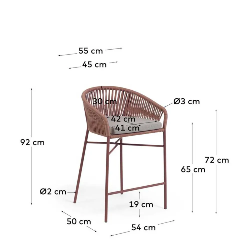 New Tresenhocker Rückenlehne Tona Barmöbel|Barhocker