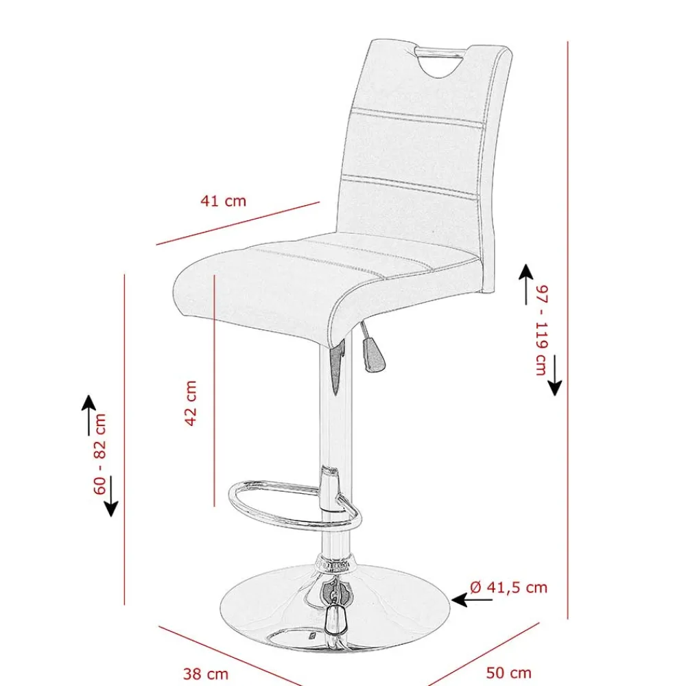 Discount Tresenstühle Velverana Barhocker