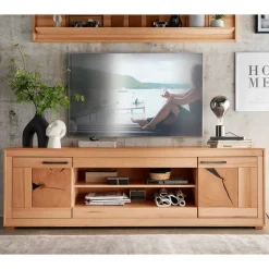 Outlet TV Lowboard Olmedo Massivholz Tv Möbel|Fernsehtische