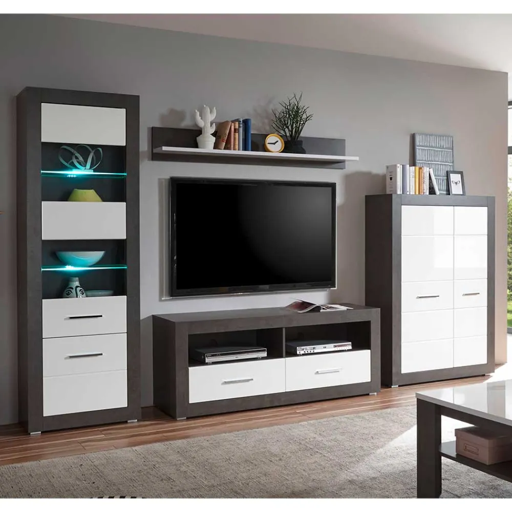 Discount TV Schrankwand Jains Moderne Wohnwände|Wohnwand 300 Cm