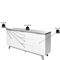 TV Sideboard Hajelua*Pharao24 Clearance