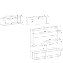 TV und Home Office Wohnwand Uzniana*Pharao24 Clearance