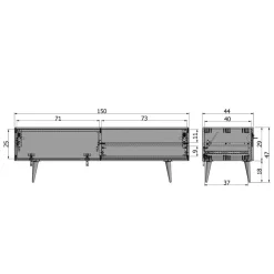 Clearance TV Unterschrank Nelani Fernsehtische|Lowboards