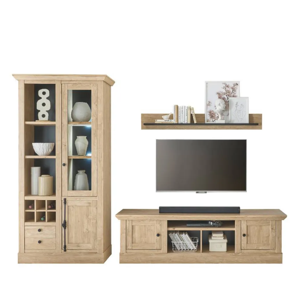 Hot TV Wohnwand Jennva Wohnwand 300 Cm