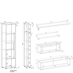 TV Wohnwand mit Schreibtisch Rascian*Pharao24 Clearance