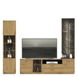 Discount TV Wohnwand Ostoro Moderne Wohnwände|Massivholz Wohnwände