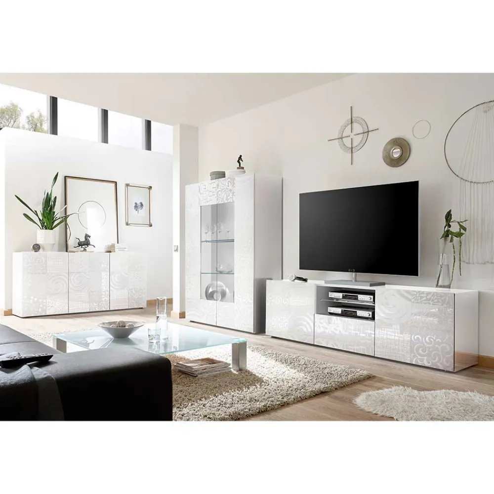 Outlet TV Wohnwand Peledrav Moderne Wohnwände|Hochglanz Wohnwände