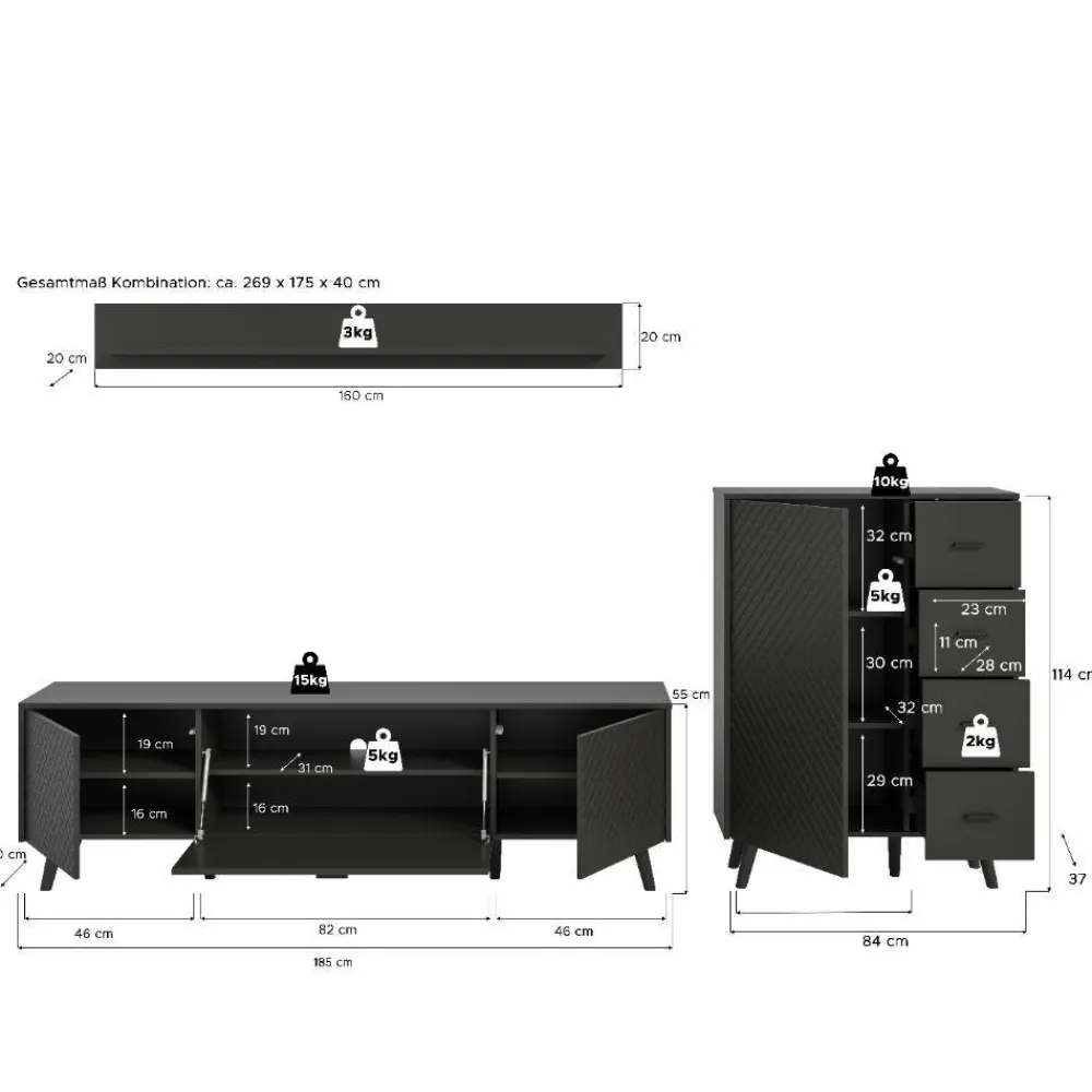 TV Wohnwand Ratisca*Pharao24 Sale