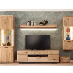 Discount TV Wohnwand Wupnia Massivholz Wohnwände|Wohnwand 300 Cm