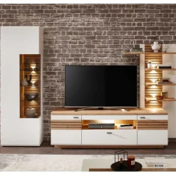 Discount TV Wohnwand zweifarbig Luzie Moderne Wohnwände|Wohnwand 300 Cm