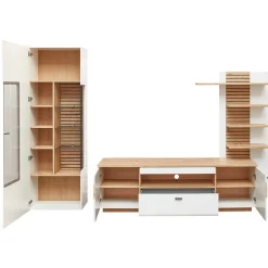 Discount TV Wohnwand zweifarbig Luzie Moderne Wohnwände|Wohnwand 300 Cm