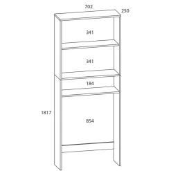 Umbauschrank für Waschmaschine Fleur*Pharao24