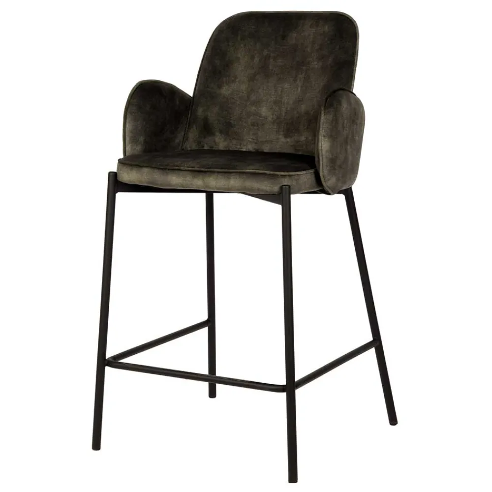 Hot Velours Barstuhl Set Jamy Barmöbel|Küchenhocker