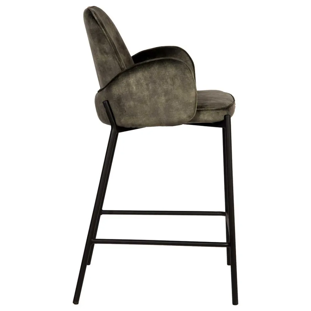 Hot Velours Barstuhl Set Jamy Barmöbel|Küchenhocker