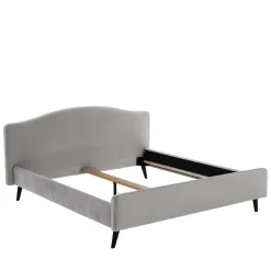 Discount Velours Polsterbett Nurez Einzelbetten|Jugendbetten