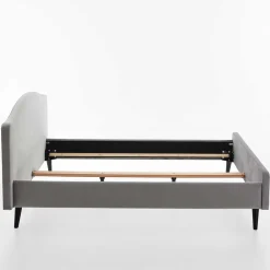 Discount Velours Polsterbett Nurez Einzelbetten|Jugendbetten