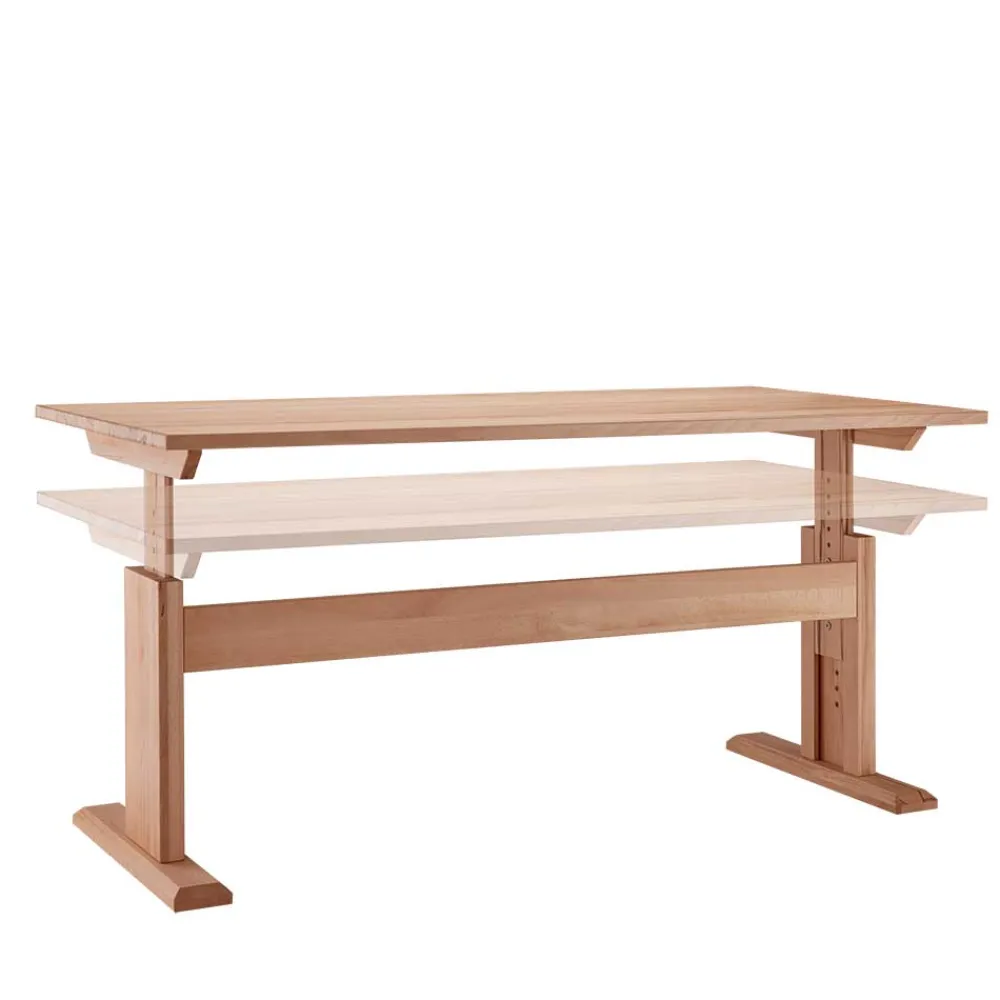 Online Verstellbarer Schreibtisch Len Massivholztische|Schreibtische
