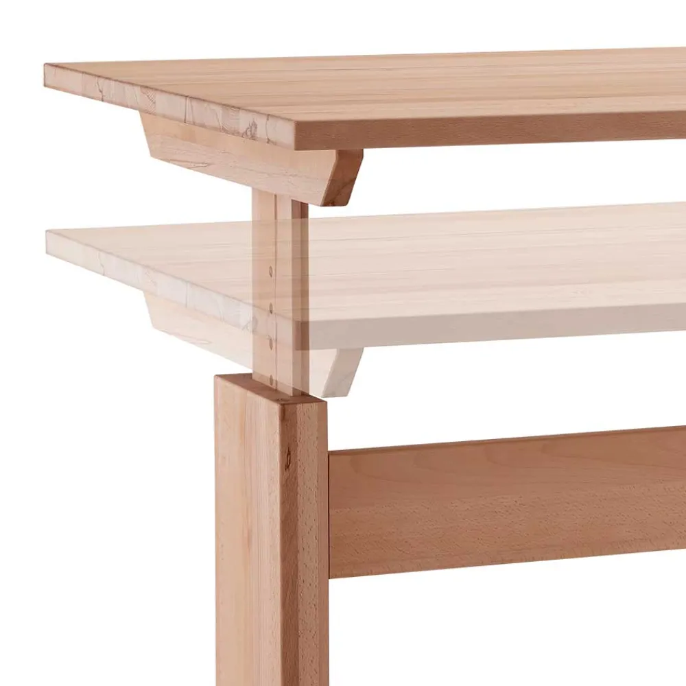 Online Verstellbarer Schreibtisch Len Massivholztische|Schreibtische