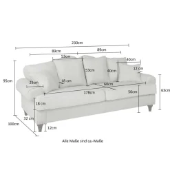 Vintage Look Sofa Mallorca*Pharao24 Best