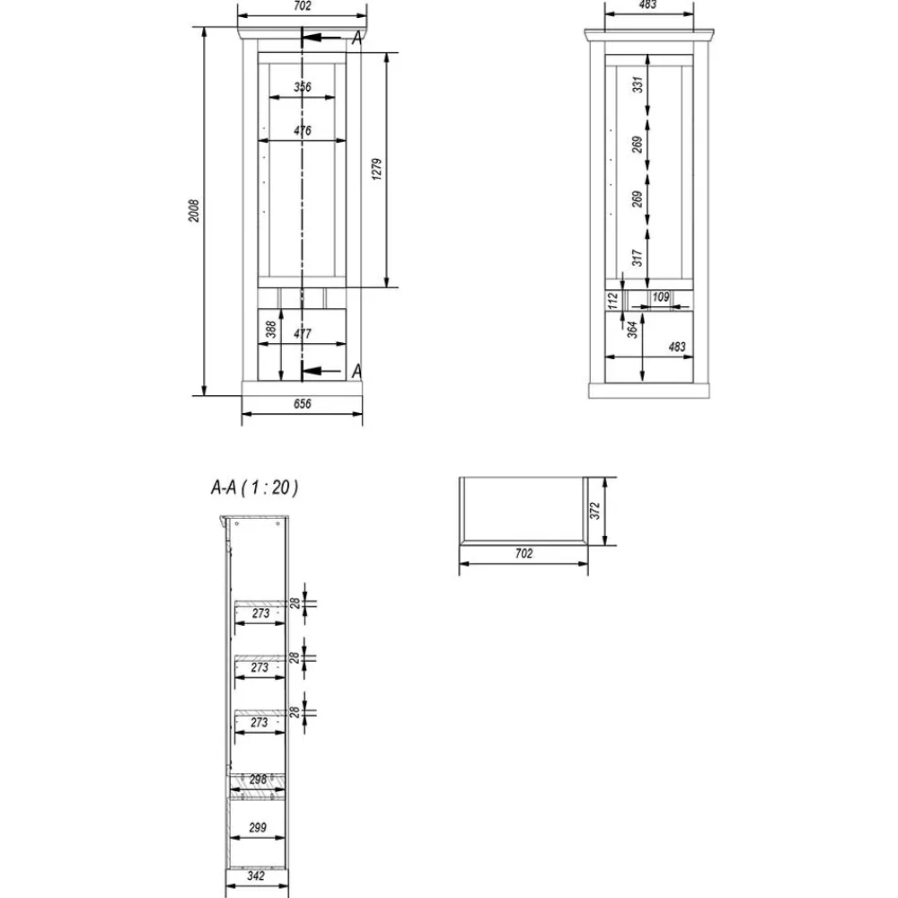 Hot Vitrine Cellossa Vitrinenschrank|Wohnzimmervitrinen