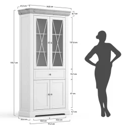 Vitrine Jeanys Vitrinenschrank|Stauraumvitrinen