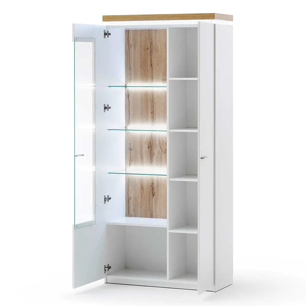 New Vitrine Lovranon Vitrinenschrank|Wohnzimmerschrank