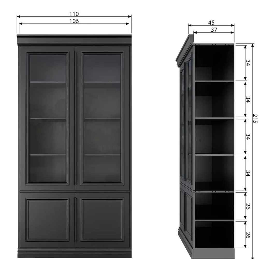 Hot Vitrine Malingres Vitrinenschrank|Wohnzimmervitrinen