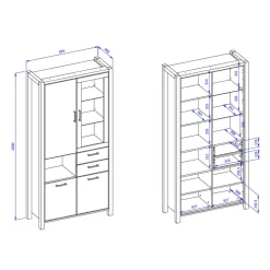Vitrinenschrank Foxxy*Pharao24 Discount
