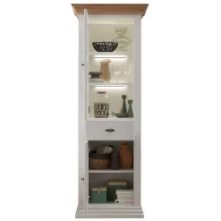 Discount Vitrinenschrank Greeks Massivholzmöbel|Vitrinenschrank