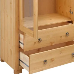 Outlet Vitrinenschrank Samoon Wohnzimmerschrank|Massivholz Schränke