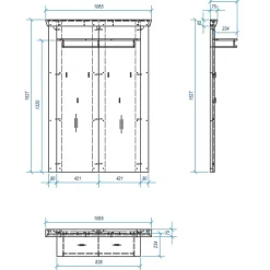 Clearance Wandgarderobe Flurencina Garderoben Paneele|Wandgarderoben