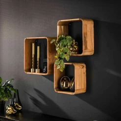 Outlet Wandregal Radulynes Hängeregale|Massivholzregale