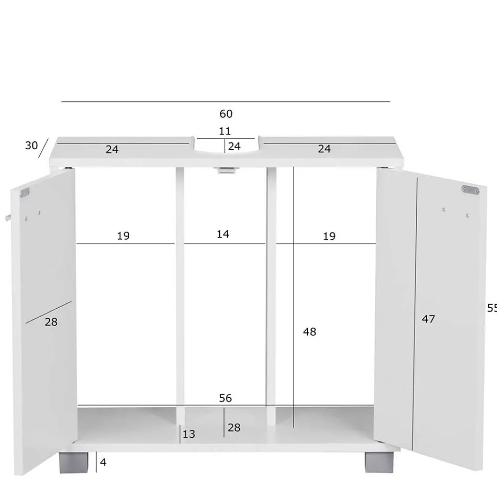 Best Waschbeckenschrank Salverna Waschbeckenunterschränke|Bad Unterschränke