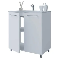 Outlet Waschbeckenschrank Selami Waschbeckenunterschränke|Bad Unterschränke