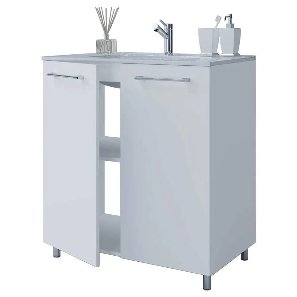 Outlet Waschbeckenschrank Selami Waschbeckenunterschränke|Bad Unterschränke