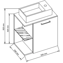 Waschbeckenschrank Viramiru*Pharao24 Discount